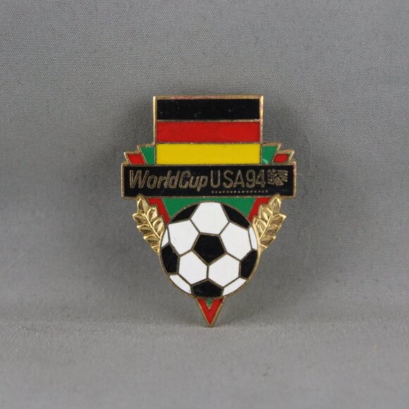 Team Germany Soccer Pin - 1994 World Cup by Peter David - Flag and Ball - Picture 1 of 3